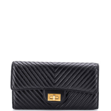 Chanel Reissue Flap Wallet Chevron Aged Calfskin Long