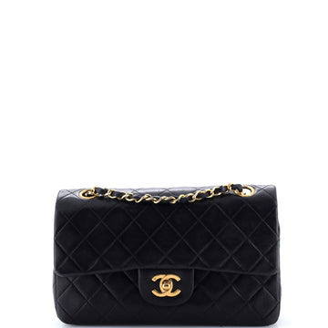 Chanel Vintage Classic Double Flap Bag Quilted Lambskin Small