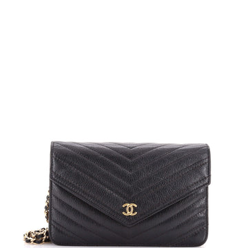 Chanel Envelope Wallet on Chain Chevron Calfskin