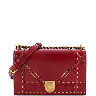 Christian Dior Diorama Flap Bag Studded Leather Medium