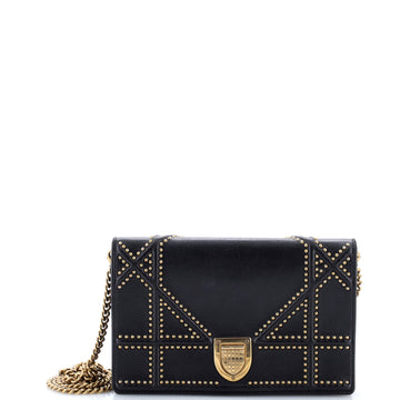 Christian Dior Diorama Wallet on Chain Studded Leather