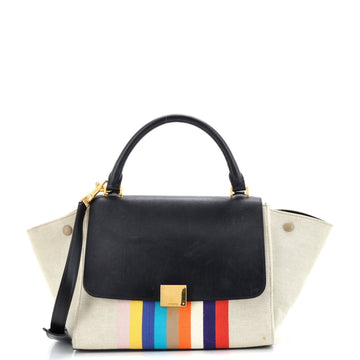 Celine Multicolor Trapeze Bag Leather and Felt Medium