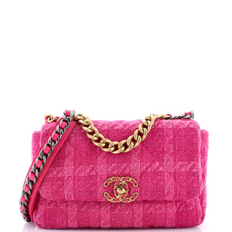 Chanel 19 Flap Bag Quilted Tweed Medium
