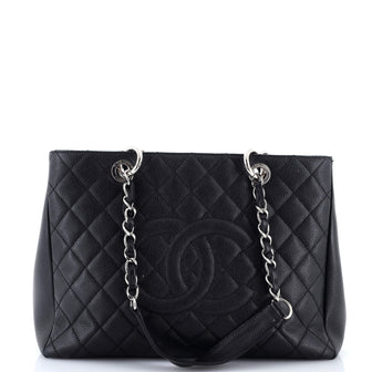 Chanel Grand Shopping Tote Quilted Caviar