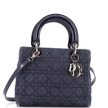 Christian Dior Lady Dior Bag Denim Medium