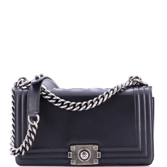 Chanel Reverso Boy Flap Bag Glazed Calfskin Old Medium