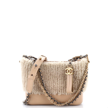 Chanel Gabrielle Hobo Shearling and Leather Small