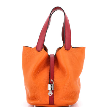 Hermes Bicolor Picotin Lock Bag Clemence with Swift MM