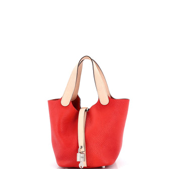 Hermes Bicolor Picotin Lock Bag Clemence with Swift PM