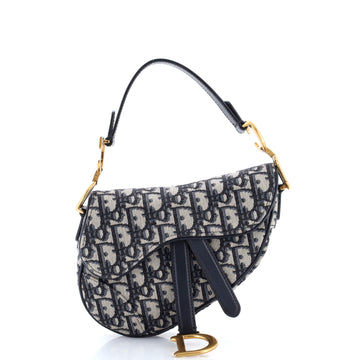Christian Dior Saddle Handbag Oblique Canvas Mini