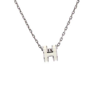 Hermes Pop H Pendant Chain Necklace Metal and Enamel Mini