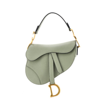 Christian Dior Saddle Handbag Leather Mini