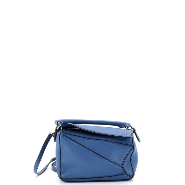 Loewe Puzzle Bag Leather Mini Blue 3897696
