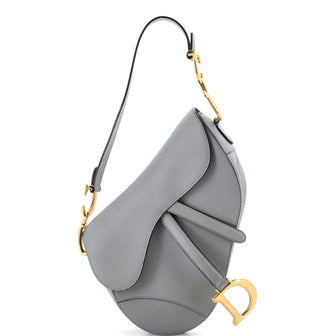 Christian Dior Saddle Handbag Leather Medium