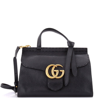 Gucci GG Marmont Top Handle Bag Leather Small