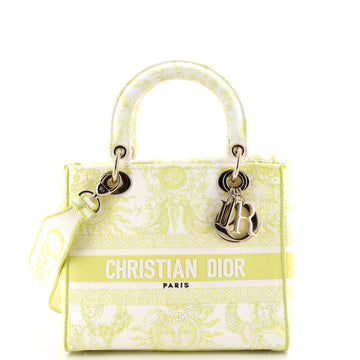 Christian Dior Lady D-Lite Bag Embroidered Canvas Medium