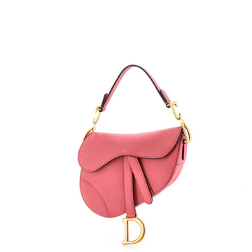 Christian Dior Saddle Handbag Leather Mini