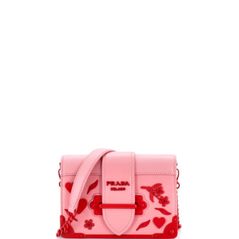 Prada Cahier Crossbody Bag Embellished Leather Small