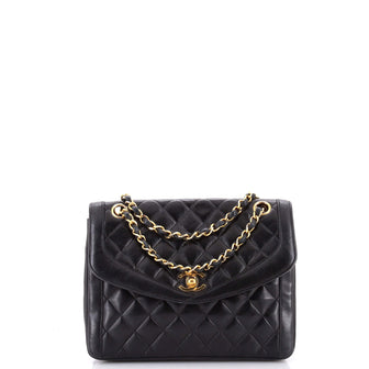 Chanel Vintage Diana Envelope Flap Bag Quilted Lambskin