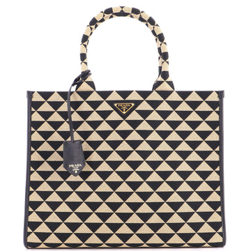 Prada Symbole Shopper Tote Jacquard Large