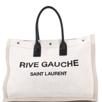 Saint Laurent Rive Gauche Shopper Tote Canvas Large