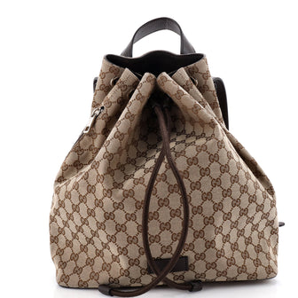 Gucci Drawstring Backpack GG Canvas Medium