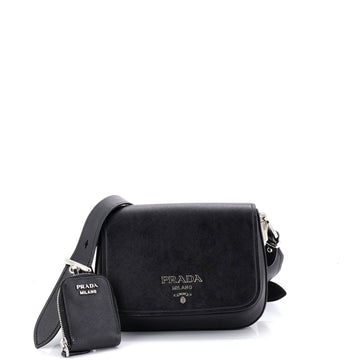 Prada Flap Shoulder Bag Saffiano Leather Small