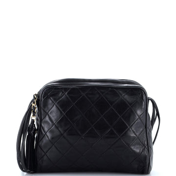 Chanel Vintage Camera Tassel Bag Quilted Leather Small