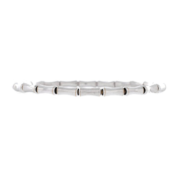 Gucci Bamboo Spring Bangle Bracelet 18K White Gold Extra Thin