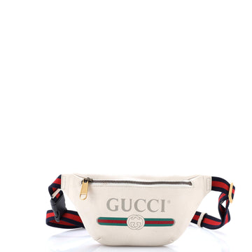 Gucci Logo Belt Bag Printed Leather Small