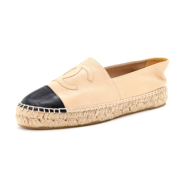 Chanel Women's CC Cap Toe Espadrilles Leather