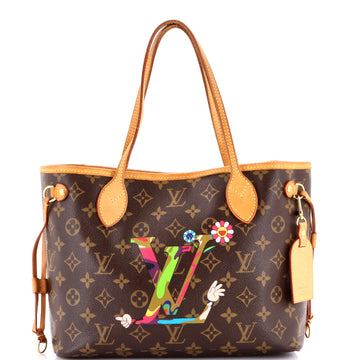 Louis Vuitton Neverfull Tote Limited Edition Monogram Murakami MOCA Hands PM