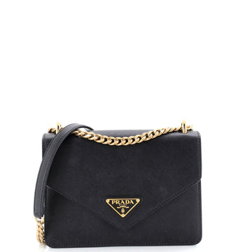 Prada Envelope Flap Chain Shoulder bag Saffiano Leather Small