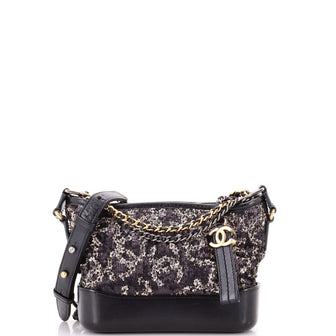 Chanel Gabrielle Hobo Logo Motif Sequins Small