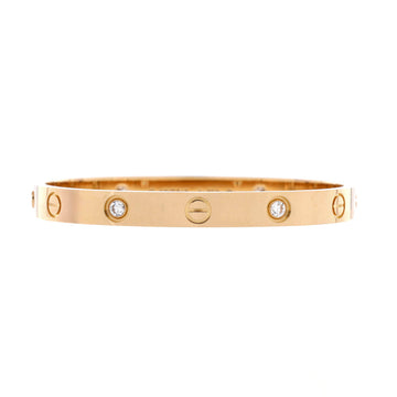 Cartier Love 4 Diamond Bracelet 18K Yellow Gold with Diamonds