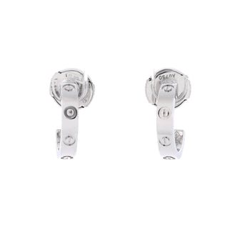Cartier Love Hoop Earrings 18K White Gold Small