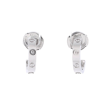 Cartier Love Hoop Earrings 18K White Gold Small
