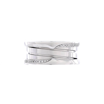 Bvlgari B.Zero1 Three Band Ring 18K White Gold with Diamonds