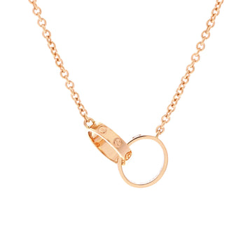 Cartier Love Interlocking Necklace 18K Rose Gold