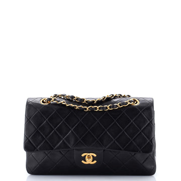 Chanel Vintage Classic Double Flap Bag Quilted Lambskin Medium