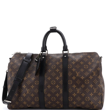 Louis Vuitton Keepall Bandouliere Bag Macassar Monogram Canvas 45