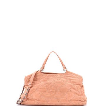 Chanel CC Sea Hit Tote Quilted Iridescent Calfskin Small