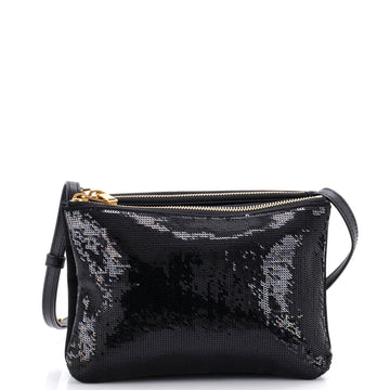 Celine Trio Crossbody Bag Sequin Embellished Nylon Small