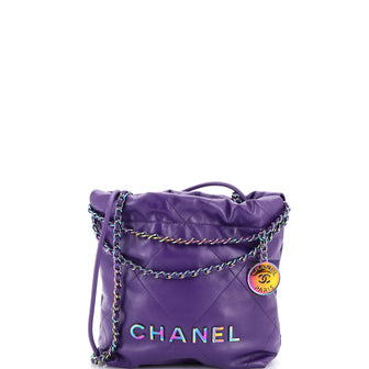 Chanel 22 Chain Hobo Quilted Calfskin Mini