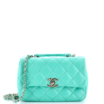 Chanel Coco Trip Flap Bag Quilted Shiny Lambskin Medium