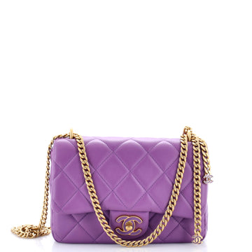 Chanel Pending CC Square Flap Bag Quilted Lambskin Small