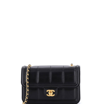 Chanel CC Chocolate Bar Flap Bag Quilt Lambskin Mini