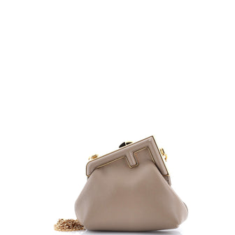 Fendi First Charm Crossbody Bag Leather Nano