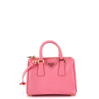 Prada Galleria Double Zip Tote Saffiano Leather Mini