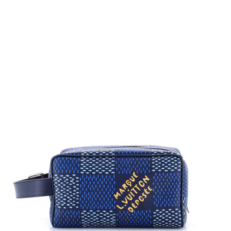 Louis Vuitton Locker Dopp Kit Limited Edition Damier Heritage Canvas